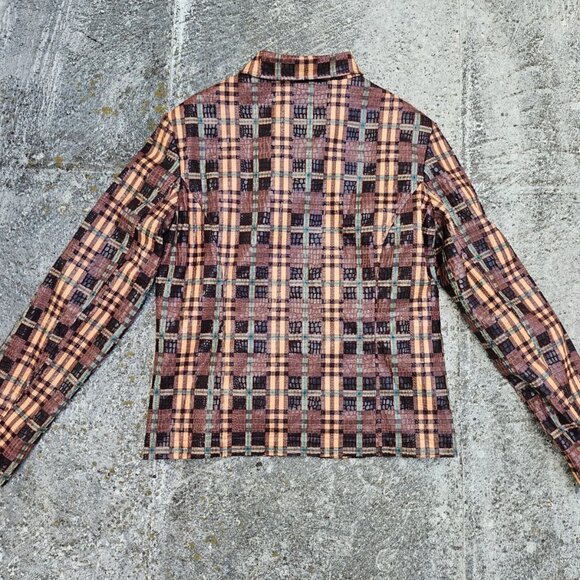 Selene Sport Women Blazer Jacket Brown Snake Skin Pattern Coat Size S - Picture 4 of 13